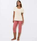 Capri Pyjama Set - Pink/pink