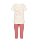 Capri Pyjama Set - Pink/pink