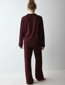 Amourette Jacquard Pyjama - Claret