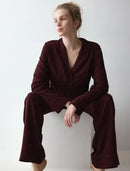 Amourette Jacquard Pyjama - Claret