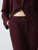 Amourette Jacquard Pyjama - Claret