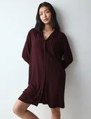 Amourette Jacquard Nightdress - Claret