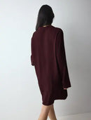 Amourette Jacquard Nightdress - Claret