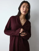 Amourette Jacquard Nightdress - Claret