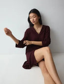 Amourette Jacquard Nightdress - Claret