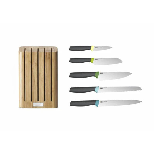Elevate Knives 5-Piece Knife Set with Bamboo Block