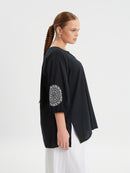 BLACK TOP WHITE TRIM - Black