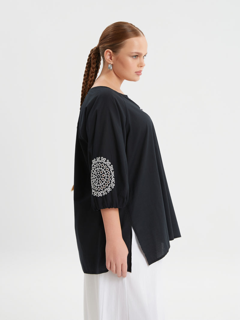 BLACK TOP WHITE TRIM - Black