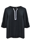 BLACK TOP WHITE TRIM - Black