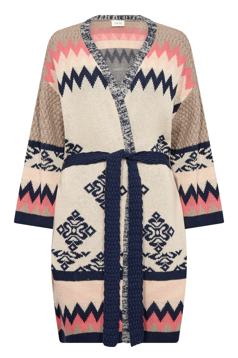 Culio Knit Cardigan - Oatmeal Jaquard