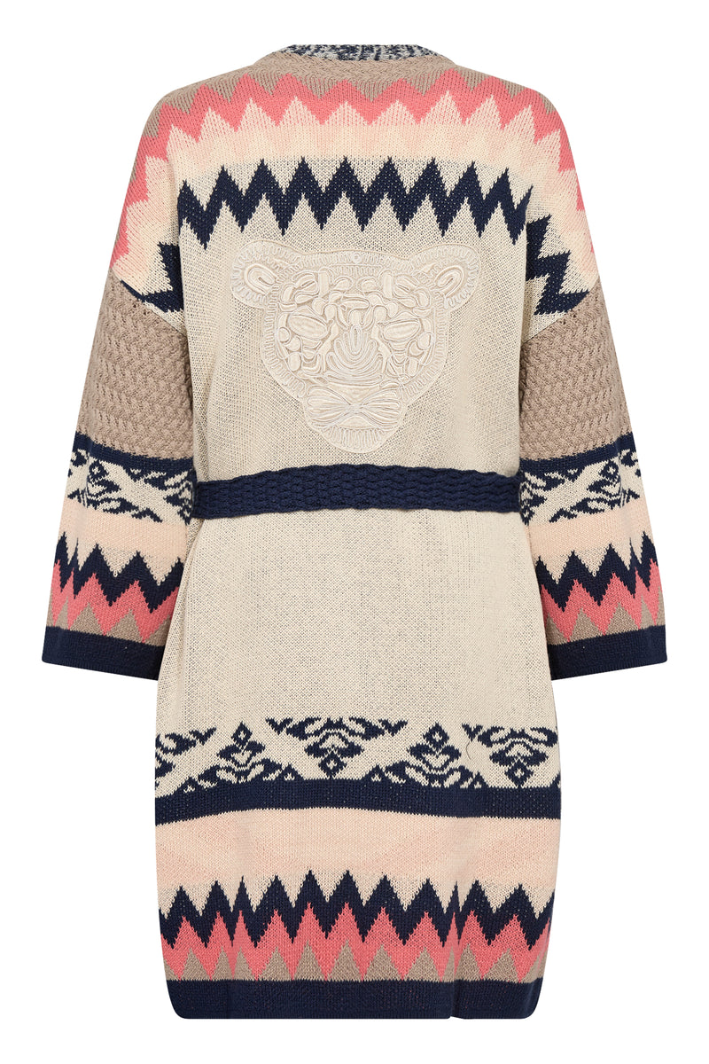 Culio Knit Cardigan - Oatmeal Jaquard