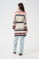 Culio Knit Cardigan - Oatmeal Jaquard