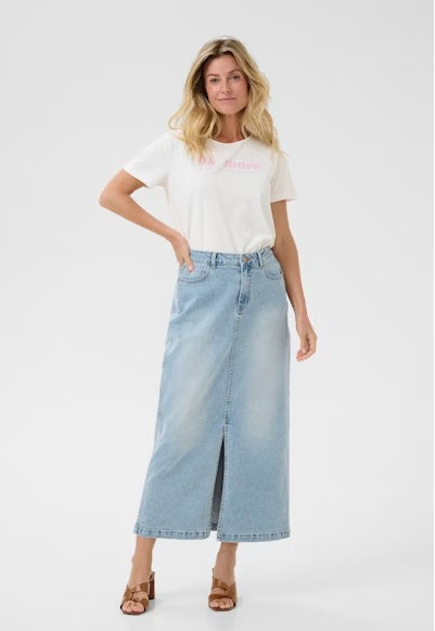 Ebba Denim Skirt - Spring Field Light Blue Denim