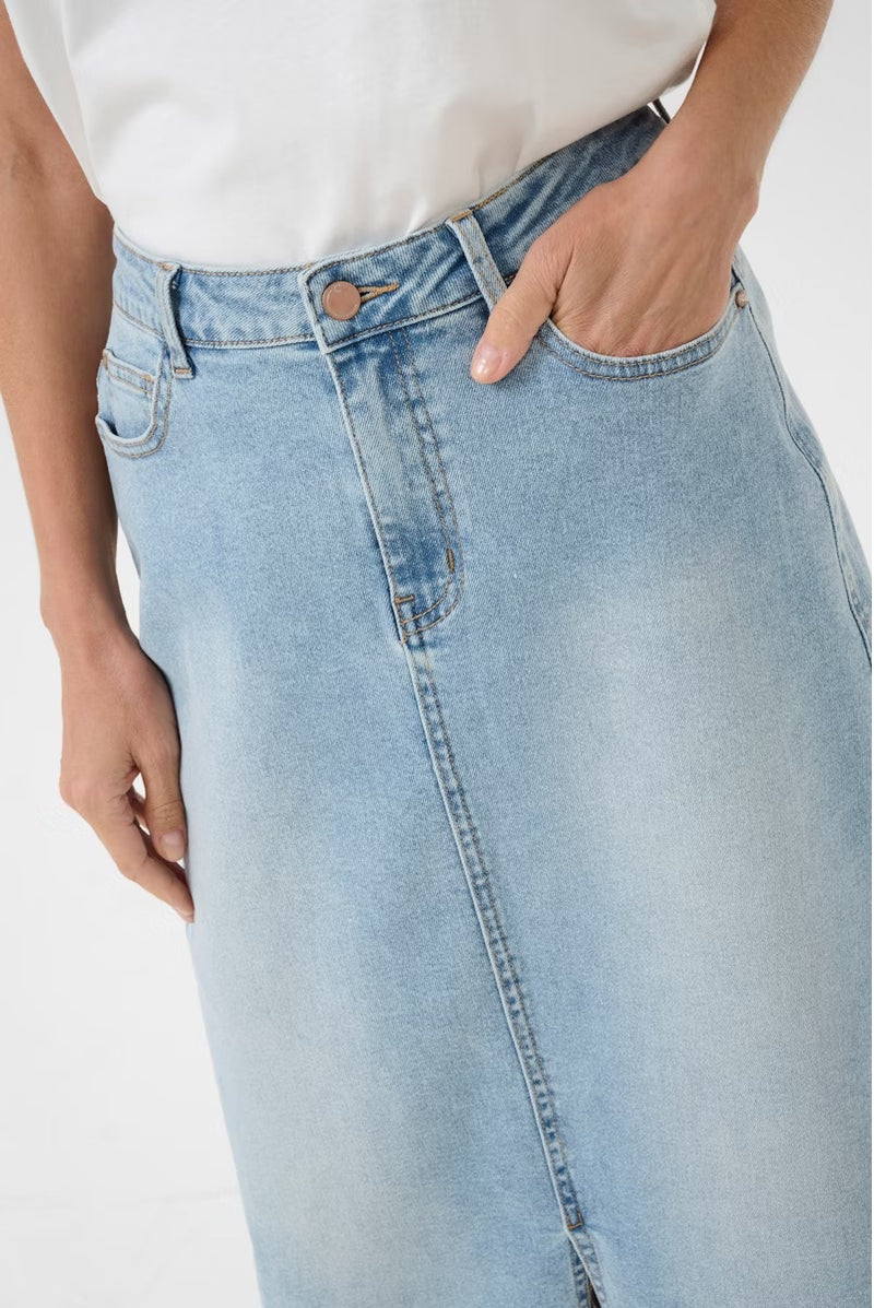 Ebba Denim Skirt - Spring Field Light Blue Denim