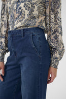 Visti Wide Trouser - Oakland Blue Denim
