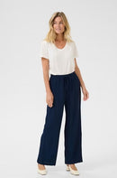 Lori Elastic Waist Trouser - Navy Blazer