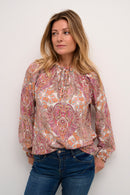 Astra Blouse - Pink Paisley