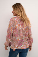 Astra Blouse - Pink Paisley