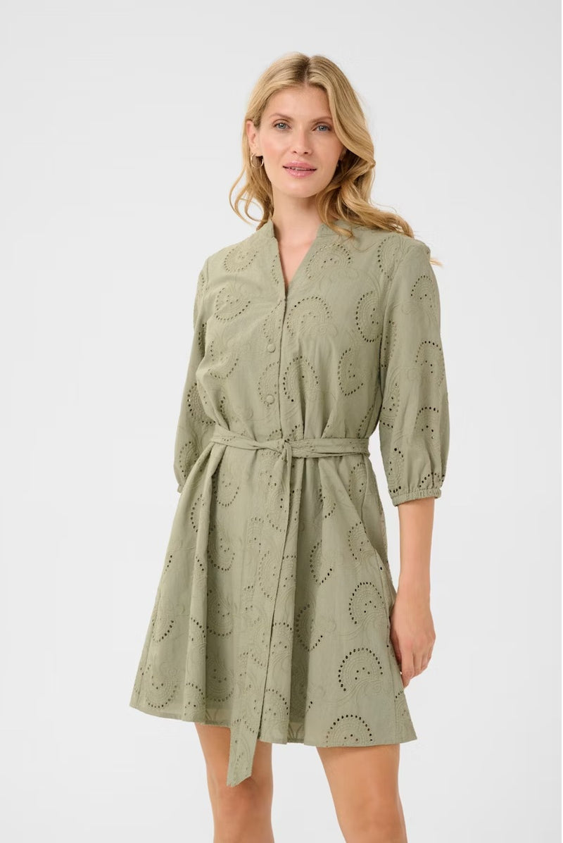 Delia Short Dress - Tea