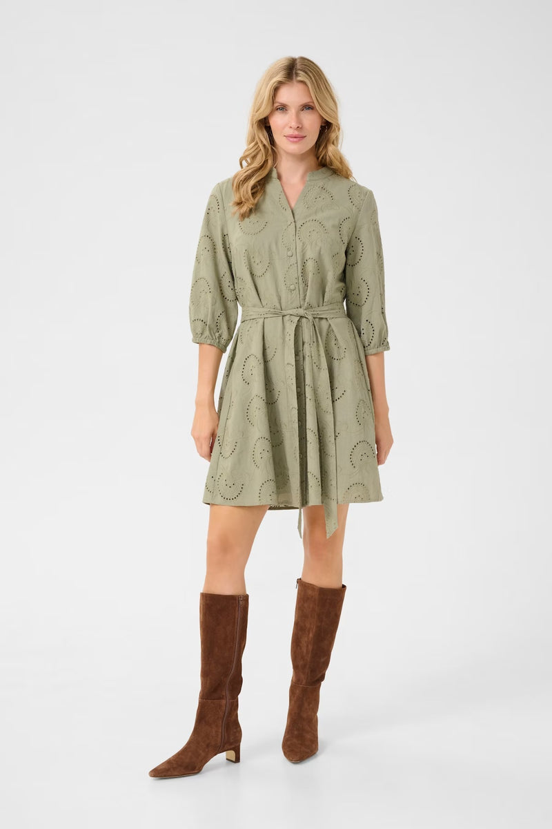 Delia Short Dress - Tea