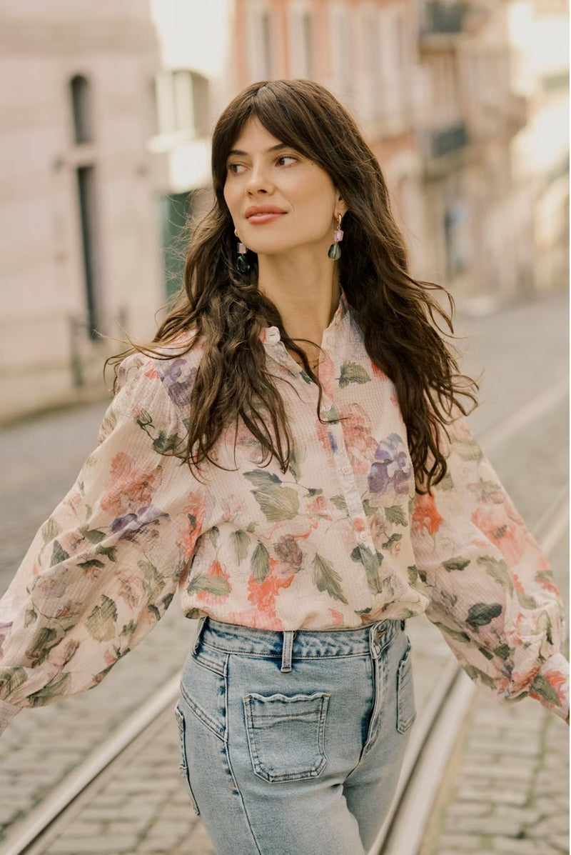 Hailey Shirt - Sepia Rose