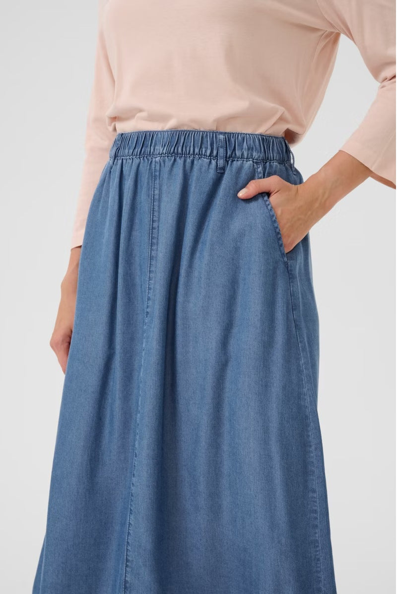 Molly Skirt - Medium Blue Denim