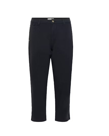 Berta Capri Twill Trouser - Navy Blazer