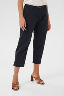 Berta Capri Twill Trouser - Navy Blazer