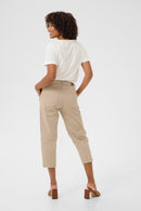 Cream Berta Capri Twill Trouser - Tuffet