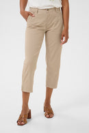 Cream Berta Capri Twill Trouser - Tuffet