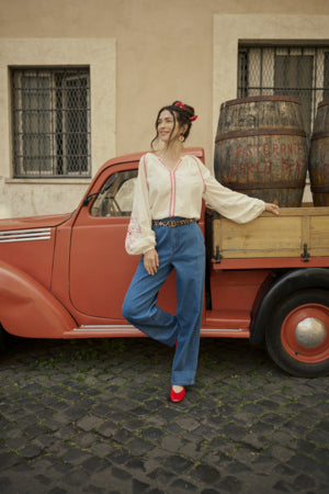 Jessica Long Sleeve Blouse - Birch