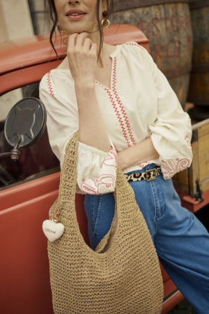 Jessica Long Sleeve Blouse - Birch