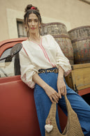 Jessica Long Sleeve Blouse - Birch