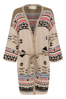 Etta Knit cardigan - Ethnic Red And Blue Mix