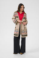 Etta Knit cardigan - Ethnic Red And Blue Mix