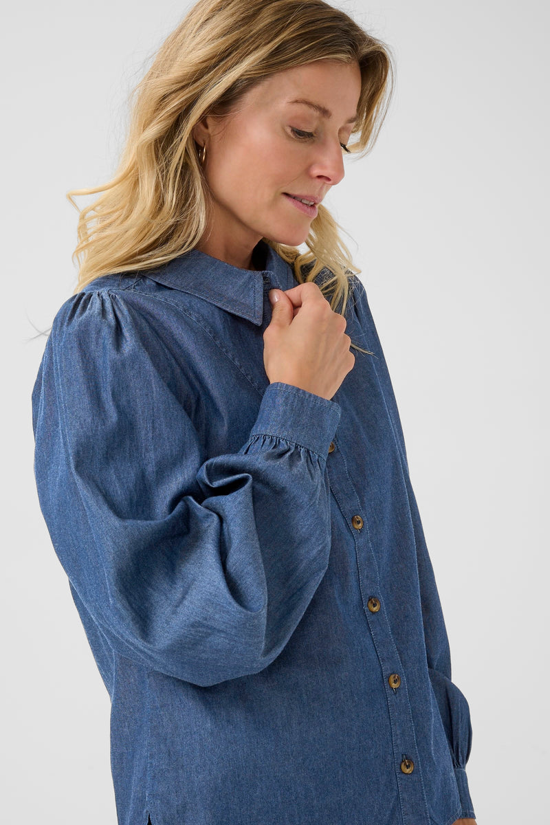 Tallie Denim Shirt - Taos Dark Blue Denim