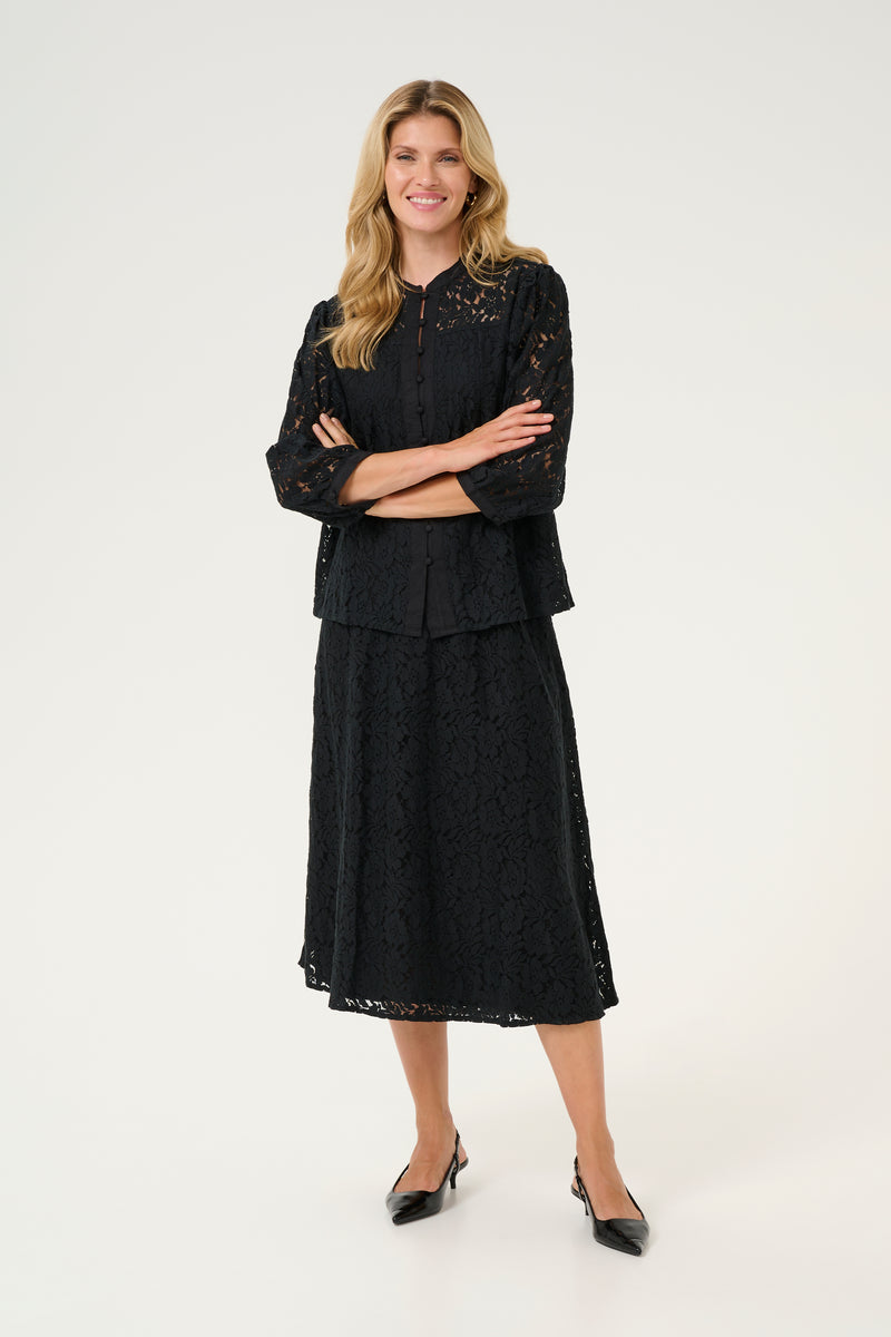 Kaspis Lace Shirt - Pitch Black