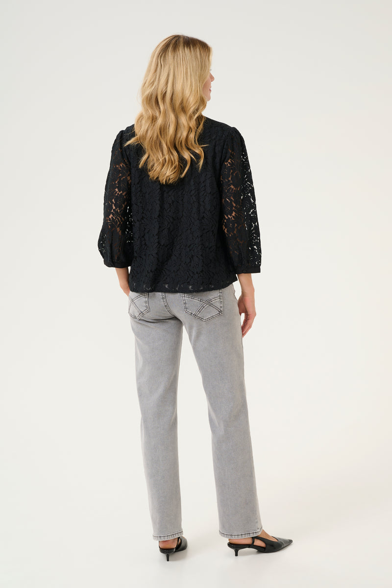 Kaspis Lace Shirt - Pitch Black