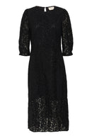 Ebana 3/4 Sleeve Dress - Pitch Black