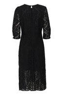 Ebana 3/4 Sleeve Dress - Pitch Black