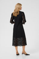 Ebana 3/4 Sleeve Dress - Pitch Black