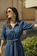 Estelle Denim Dress - Jasper Blue Denim