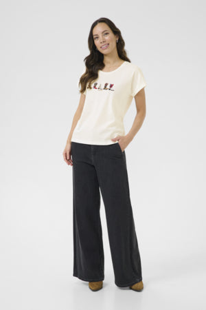 Sita Short Sleeve T-Shirt - Brown Red Blue Cowboy Boots