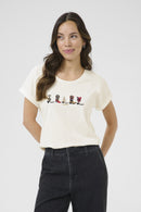 Sita Short Sleeve T-Shirt - Brown Red Blue Cowboy Boots