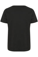 Liria Short Sleeve T-Shirt - Black Howdy Rhinestones