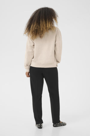 Lovisa Embroidery Sweatshirt - Oat Melange