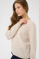Mela Round Neck Jumper - Oat Melange