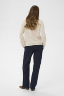 Mela Round Neck Jumper - Oat Melange