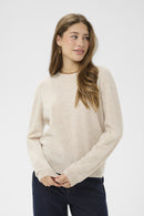 Mela Round Neck Jumper - Oat Melange