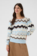 Netes Zig Zag Jumper - Cashmere Blue Zigzag